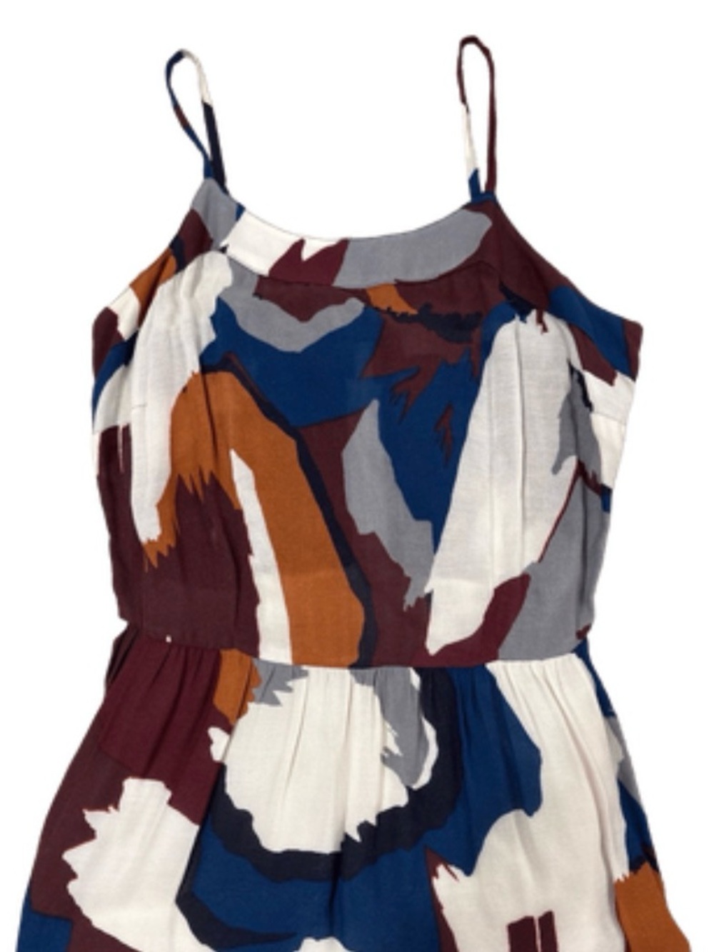 🌟 LOFT Abstract Print Slip Dress | Size 00P | Lined - Picture 3 of 4